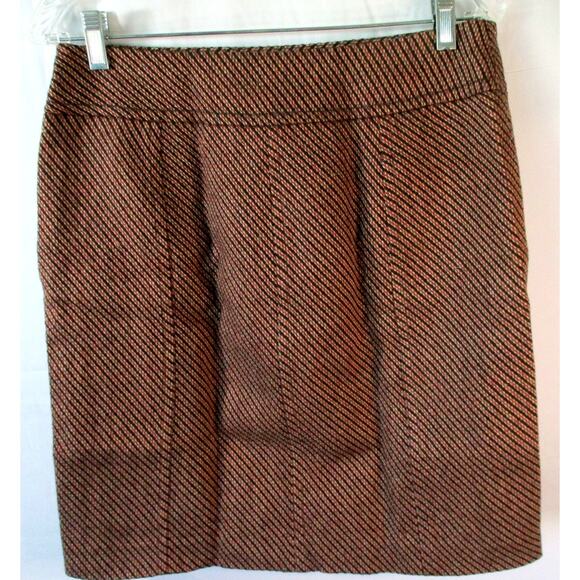 Ann Taylor Women's Multi Color Lined Mid Rise Side Zip Wool Blend Skirt Size 6 - Picture 2 of 4